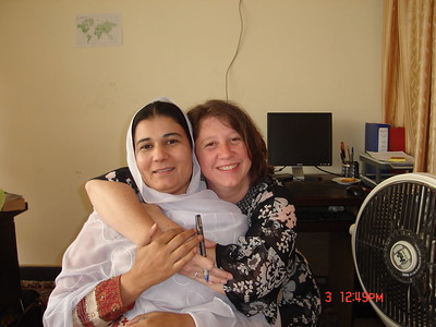 Jayne and a friend in Kabul